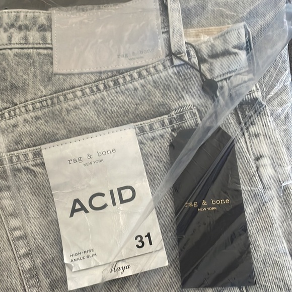 NWT Rag & Bone Cate Mid-rise Skinny Jeans In Acid - Picture 4 of 4